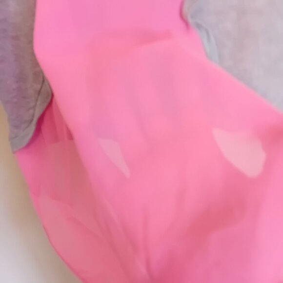 Y2K Kiddo Hearts Neon Sequin Mesh Back Crop Half Sleeve Top Mcbling Approx L - Picture 12 of 12